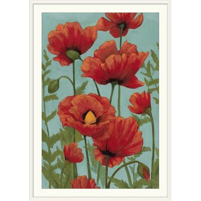 'Poppy Promenade II' Grace Popp Painting Print Great Big Canvas Format: White Frame, Size: 44
