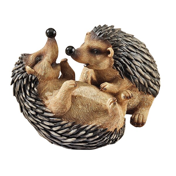 Fountasia Animal Kingdom Hedgehog Standing Up Metal Garden Ornament