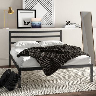 Santrell 14" Contemporary Modern Metal Platform Bed