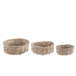 3-tlg. Rattankorb-Set von Old Basket Supply Ltd
