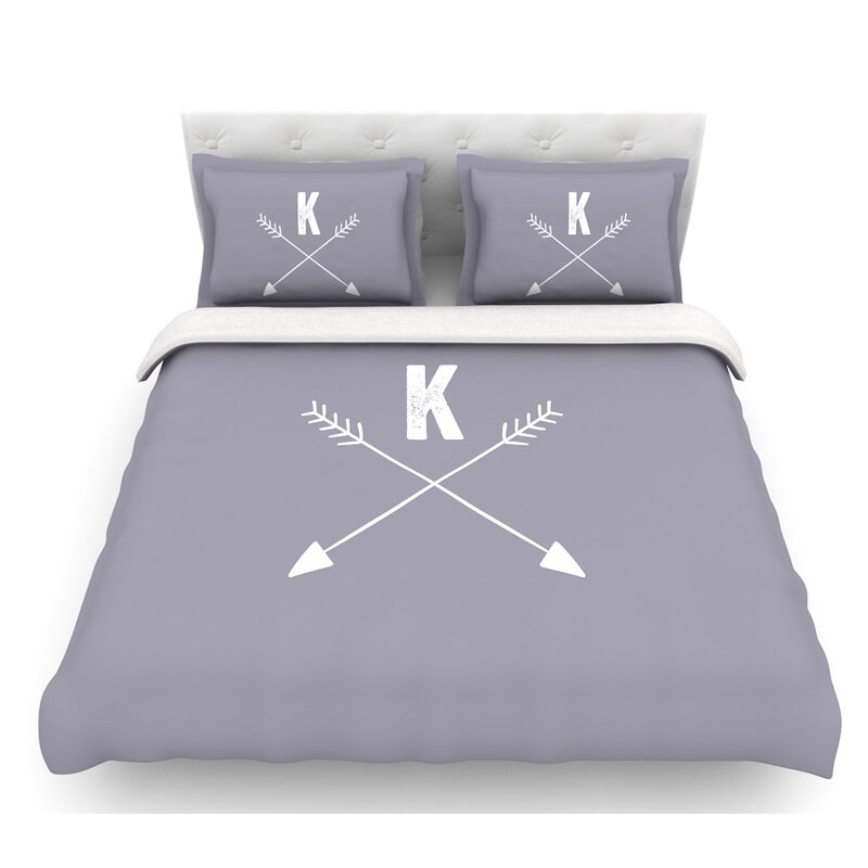 East Urban Home Arrow Monogram Featherweight Duvet Cover Wayfair