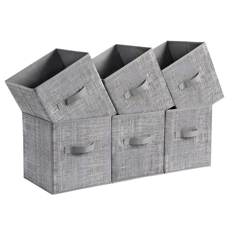 Cube Storage Bin Baskets Collapsible Fabric Shelf Box Organizer with Handles 