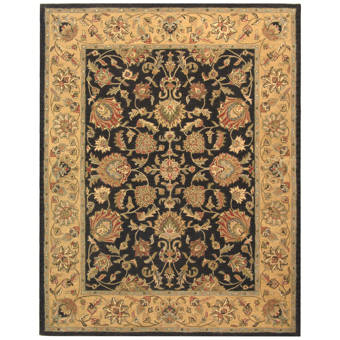 Ebern Designs Millie Hand Tufted Dark Blue Area Rug Reviews Wayfair