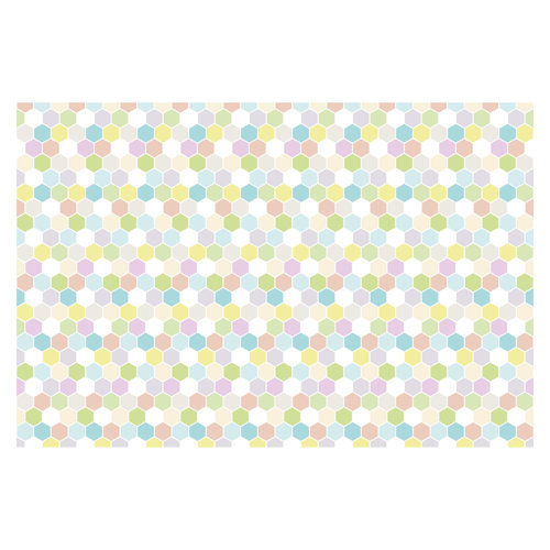 Pastel Hexagons 2.25m x 3.36m Textured matt Peel & Stick Wall Mural East Urban Home