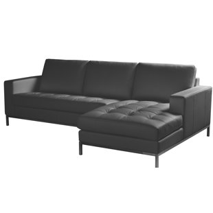 Witney Leather Sectional by Orren Ellis Comparison