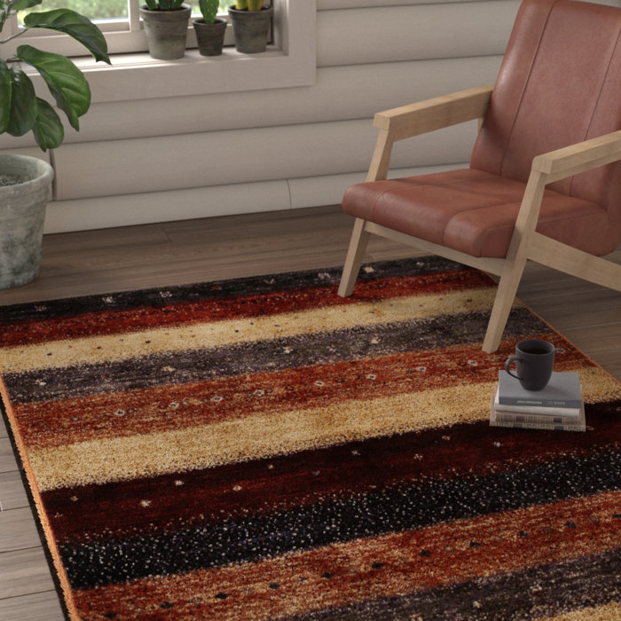 World Menagerie Fachgewebe - Teppich in Dunkelrot / Beige ...