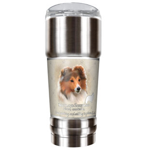 Howard Robinson's Shetland Sheepdog 32 Oz. Stainless Steel Travel Tumbler by Great American Products Coupon