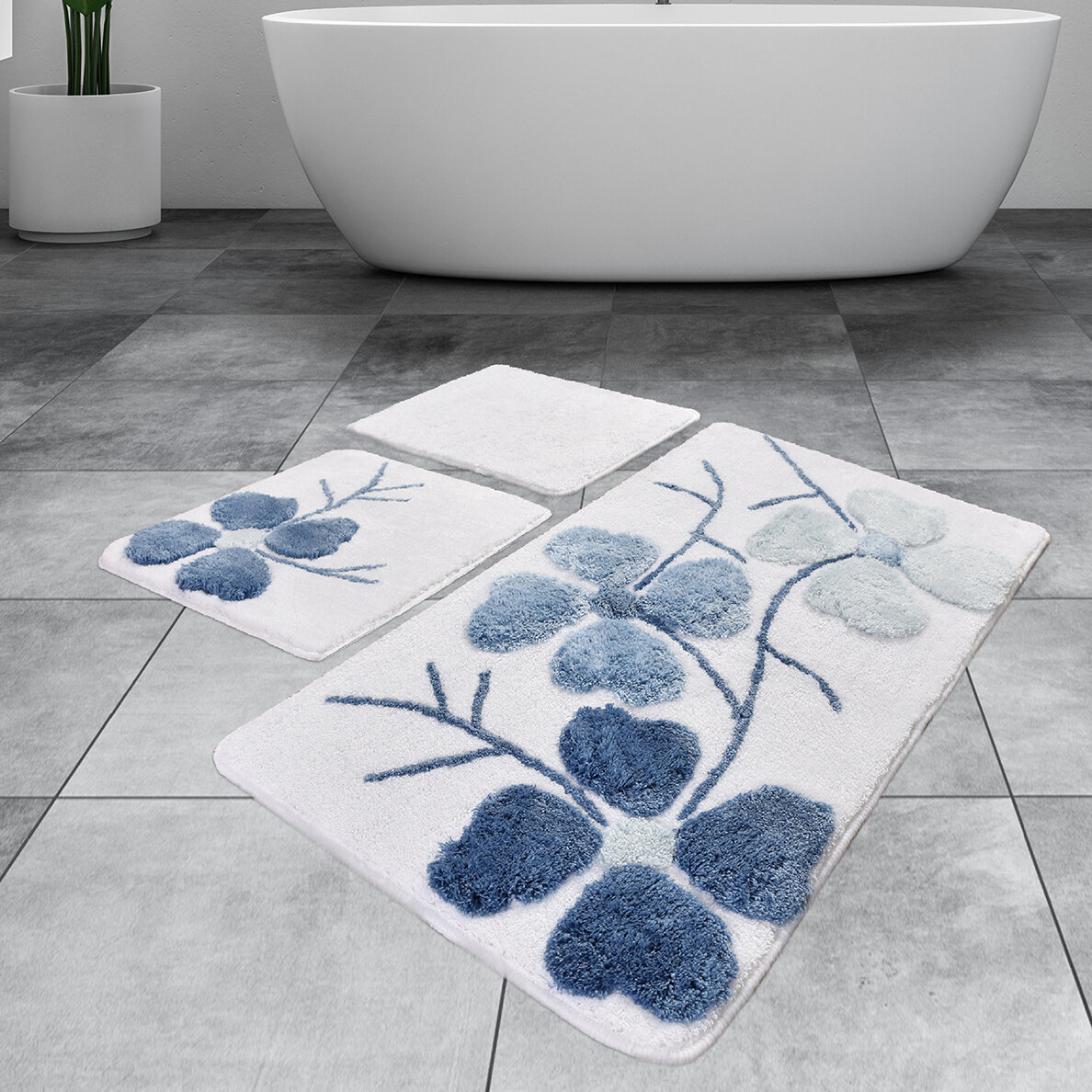 decorative bathroom rug sets