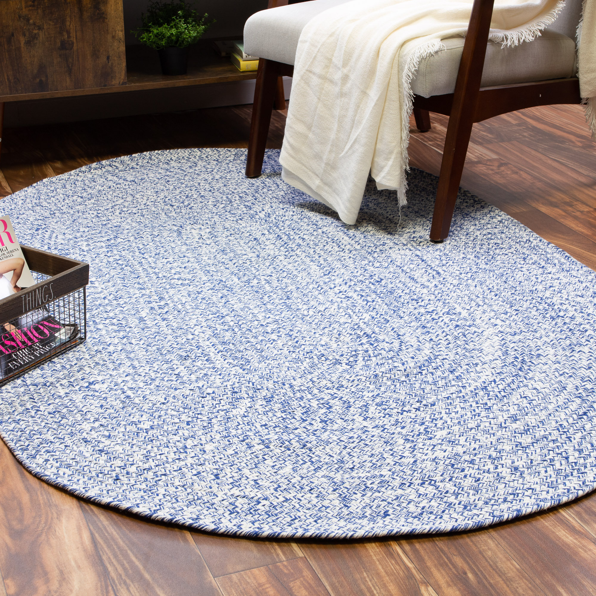 Red Barrel Studio® Oban Handmade Braided Performance Blue Rug & Reviews