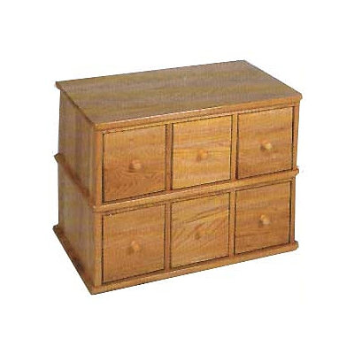 Alcott Hill Carey Modular Multimedia Tabletop 6 Drawer Storage