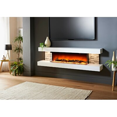 Katlyn Wall Mounted Electric Fireplace Orren Ellis