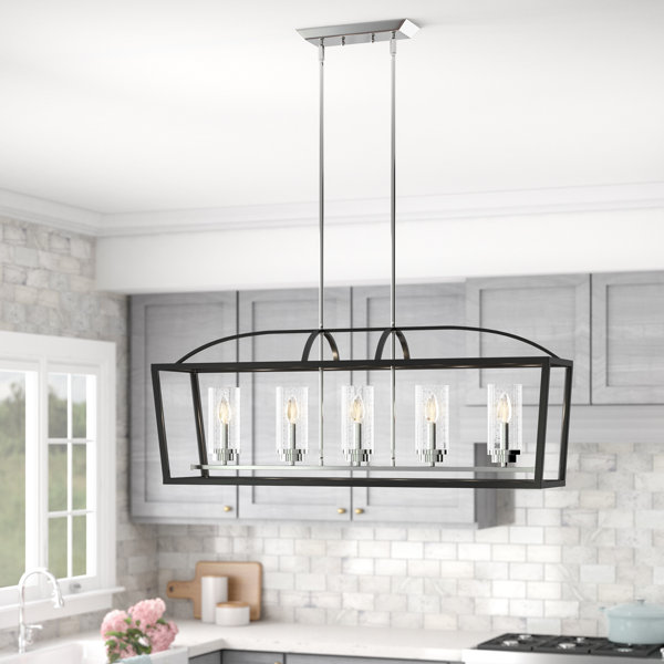 Joss Main Luna 5 Light Kitchen Island Linear Pendant Reviews Wayfair