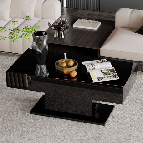 high gloss coffee table with storage