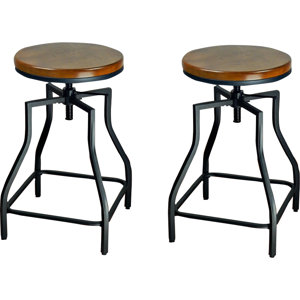 Adjustable Height Swivel Bar Stool (Set of 2)