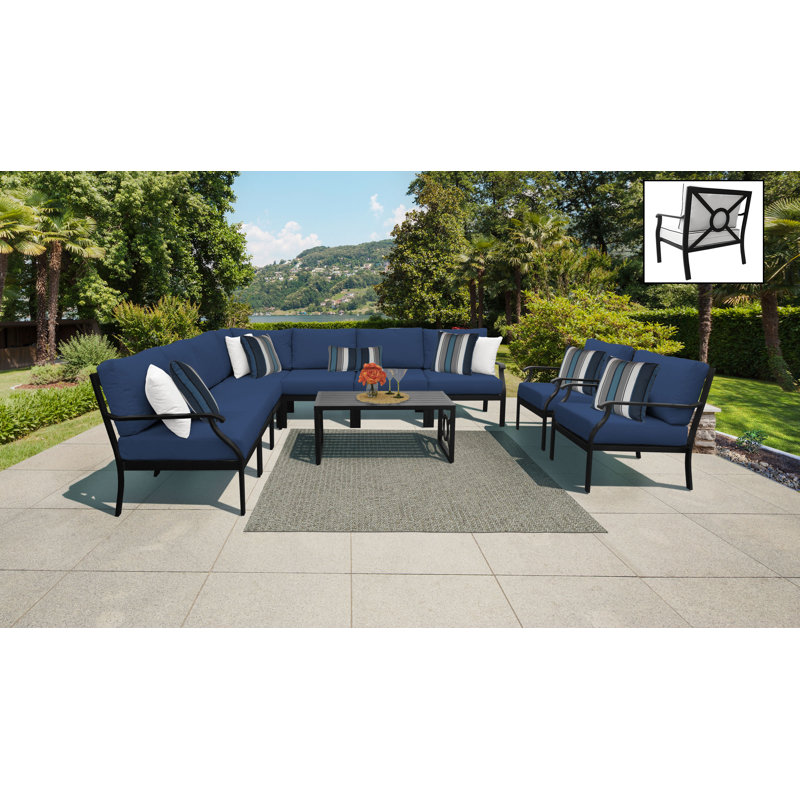 Kathyirelandhome Gardensbytk Classics Kathy Ireland Homes Gardens Madison Ave 10 Piece Sectional Seating Group With Cushions Wayfair