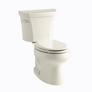 Go to store & view more images Kohler Wellworth Two-Piece Elongated 1.28 GPF Toilet with Class Five Flush Technology, Left-Hand Trip Lever and Insuliner Tank Liner