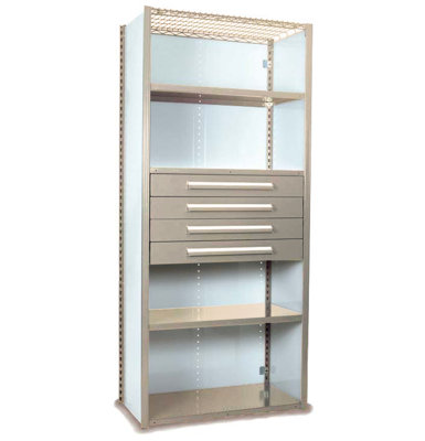 V Grip 84 Shelving With Drawers Unit Equipto Size 84 H X 36 W X 18