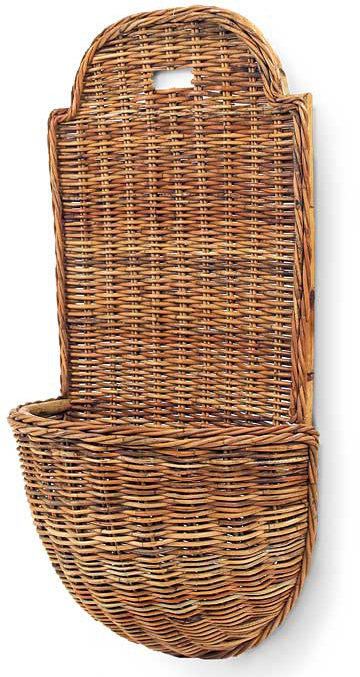 Mainly Baskets 18 X 35 5 X 11 French Provence Rattan Wall Basket Wayfair
