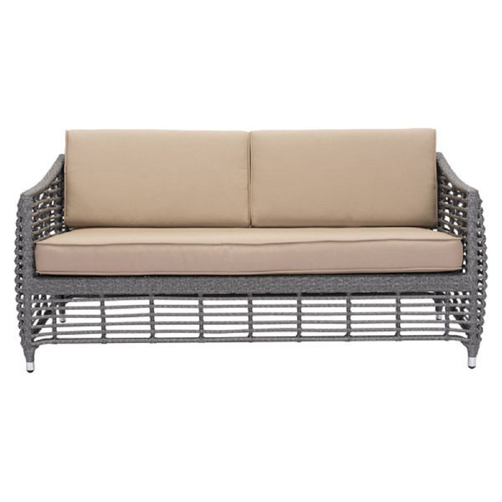 Brayden Studio Ashton Beach Patio Sofa With Cushions Wayfair