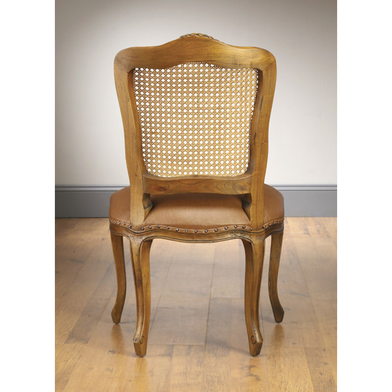 Rosalind Wheeler Caelan Side Chair Cane Back Faux Leather Seat Wayfair