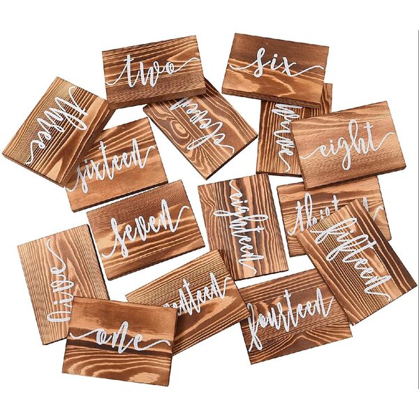 Table Card Number Rustic Wood Name Place Menu Number Photo Clips 40-Piece 