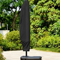 BS Umbrella Cover Outdoor Fabric Water-Resistant Elastic Hem Cord Padded Handles for Comfort Patio Garden Veranda Round Up To 11ft Diam Zippered Closure Quick Removal & eBook by BADA shop 