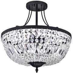 crystal semi flush mount lighting