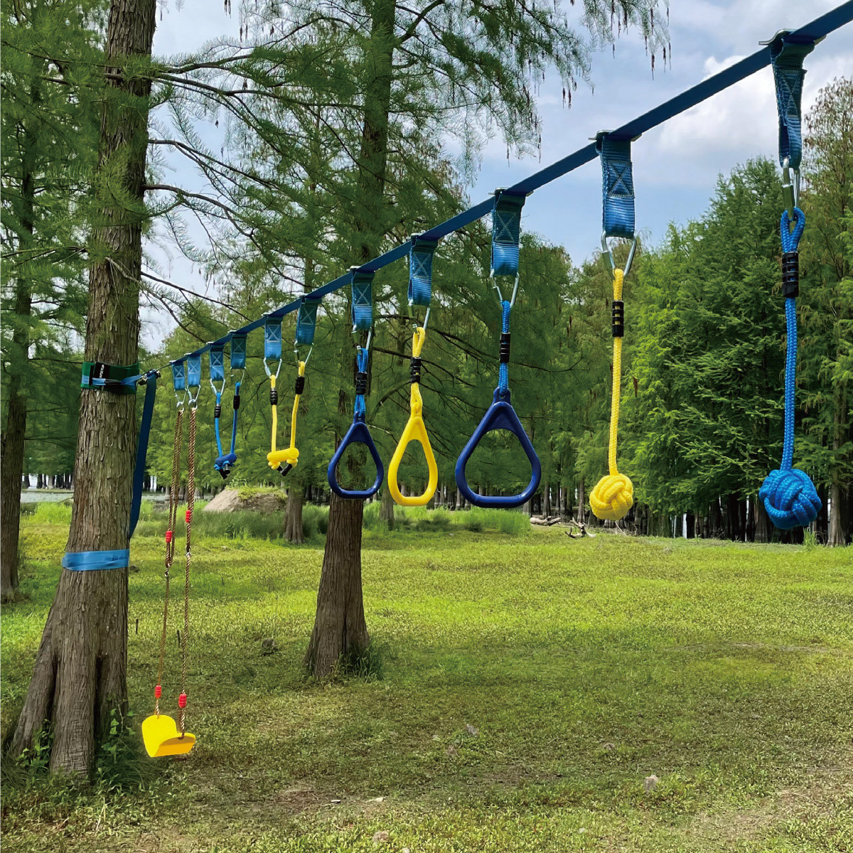 obstacle course swing set