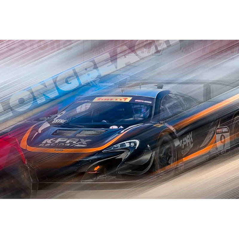 Latitude Run Long Beach Speed Watercolor Painting Print On