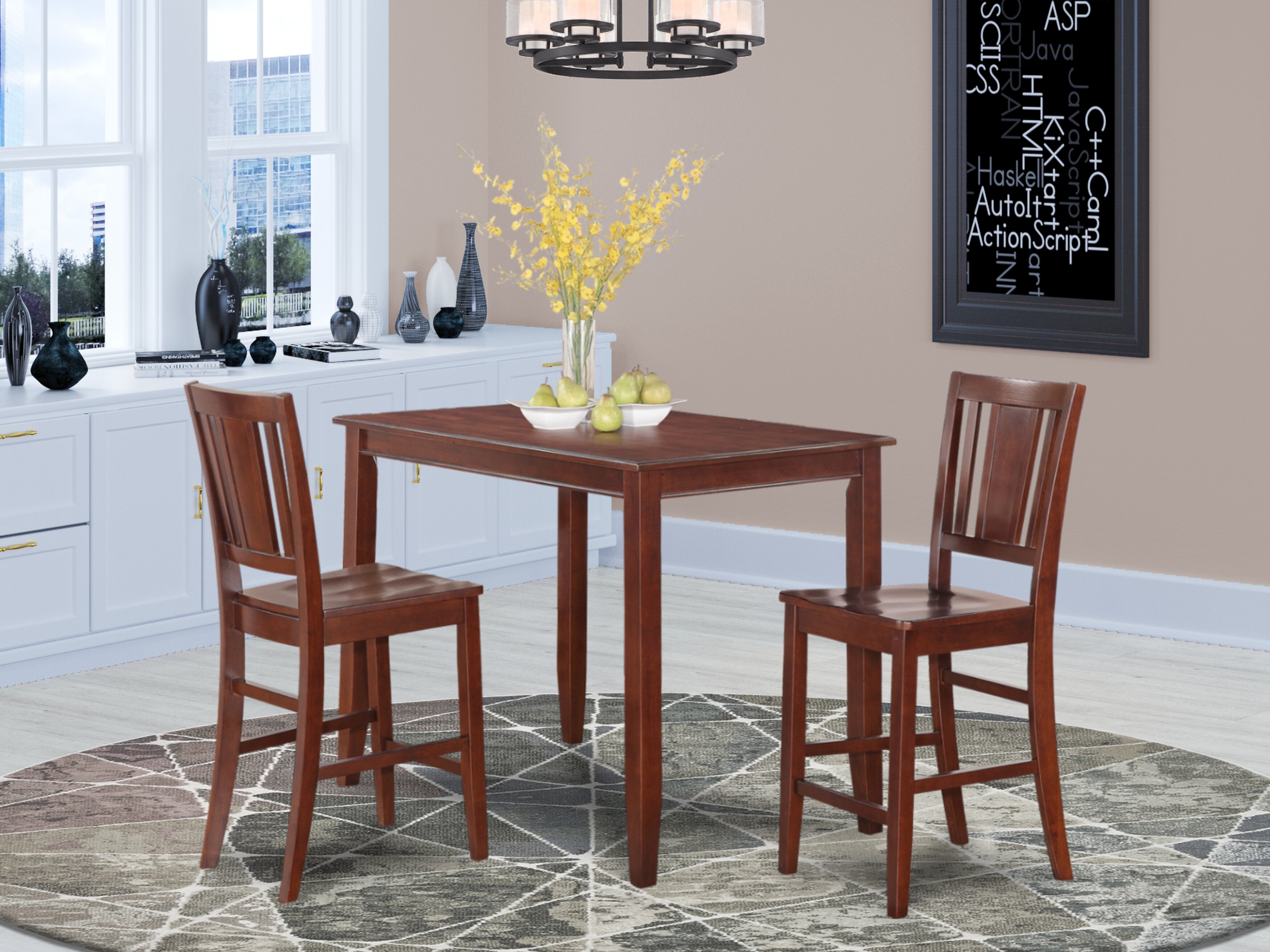 2 person rectangular dining table