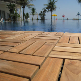 Deck Tiles Ez Floor 12 X Wood Interlocking Deck Tile In Natural