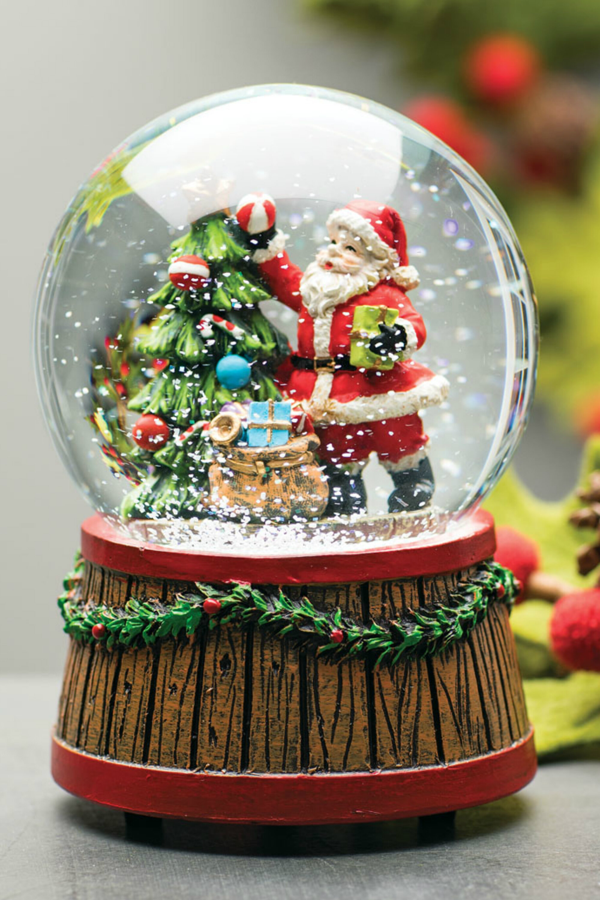 The Twillery Co.® Gunn Santa Tree Music Snow Globe & Reviews | Wayfair