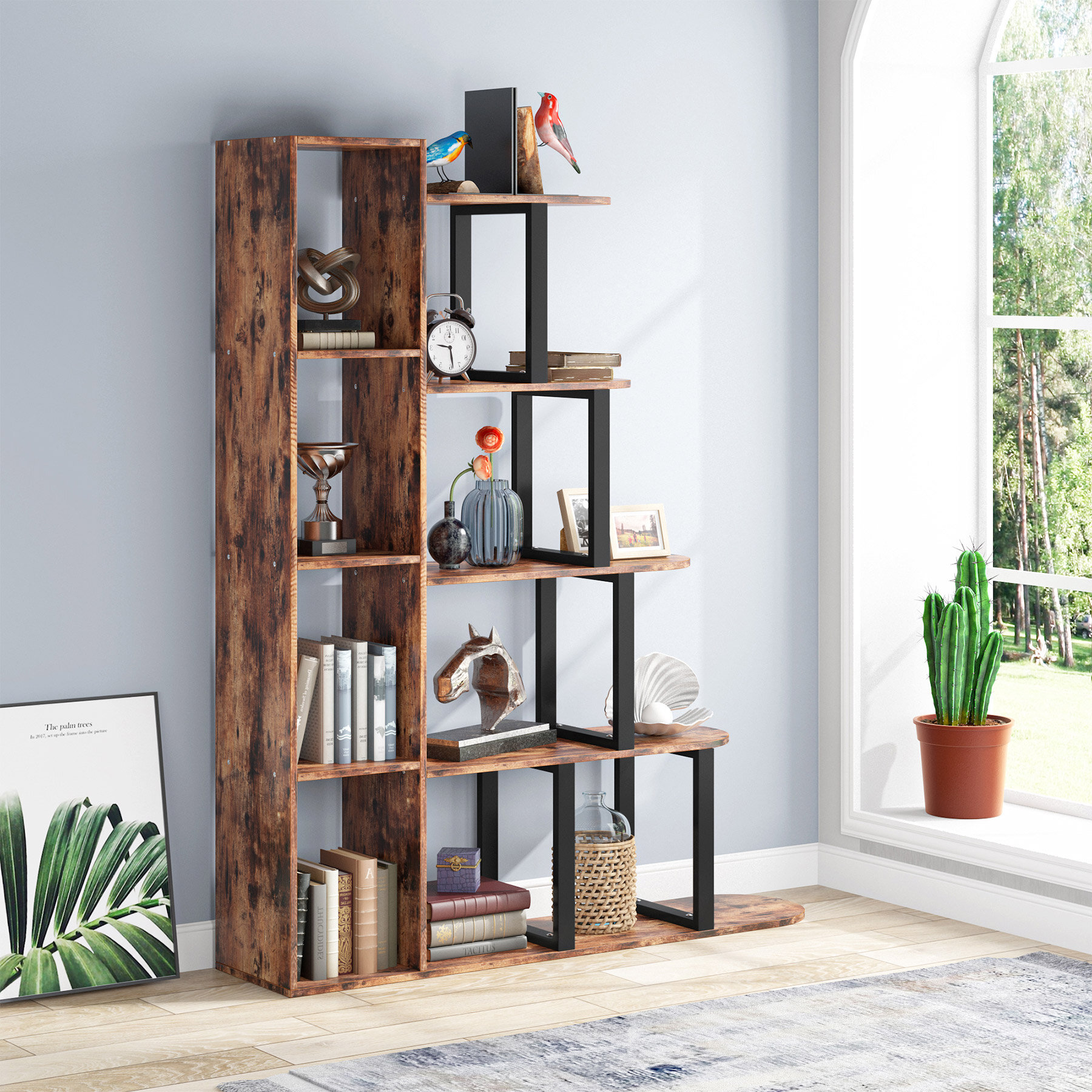 17 Stories Fonville 62.99'' H x 47.24'' W Steel Step Bookcase & Reviews ...