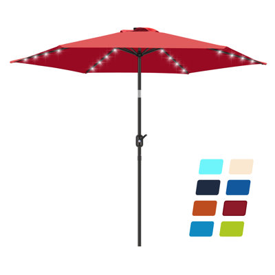Boxwell 90" Lighted Market Umbrella