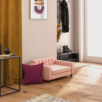 pink dog couch