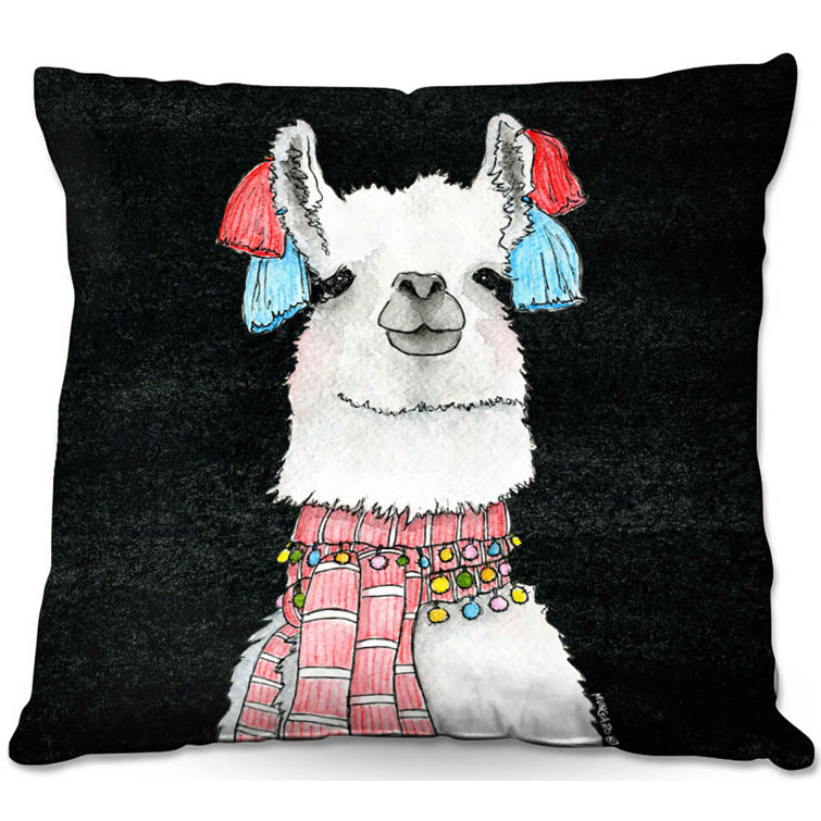 llama throw pillows