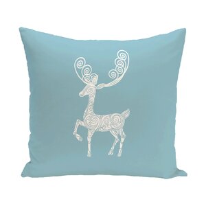 Deer Crossing Decorative Holiday Holiday Print Throw Pillow
