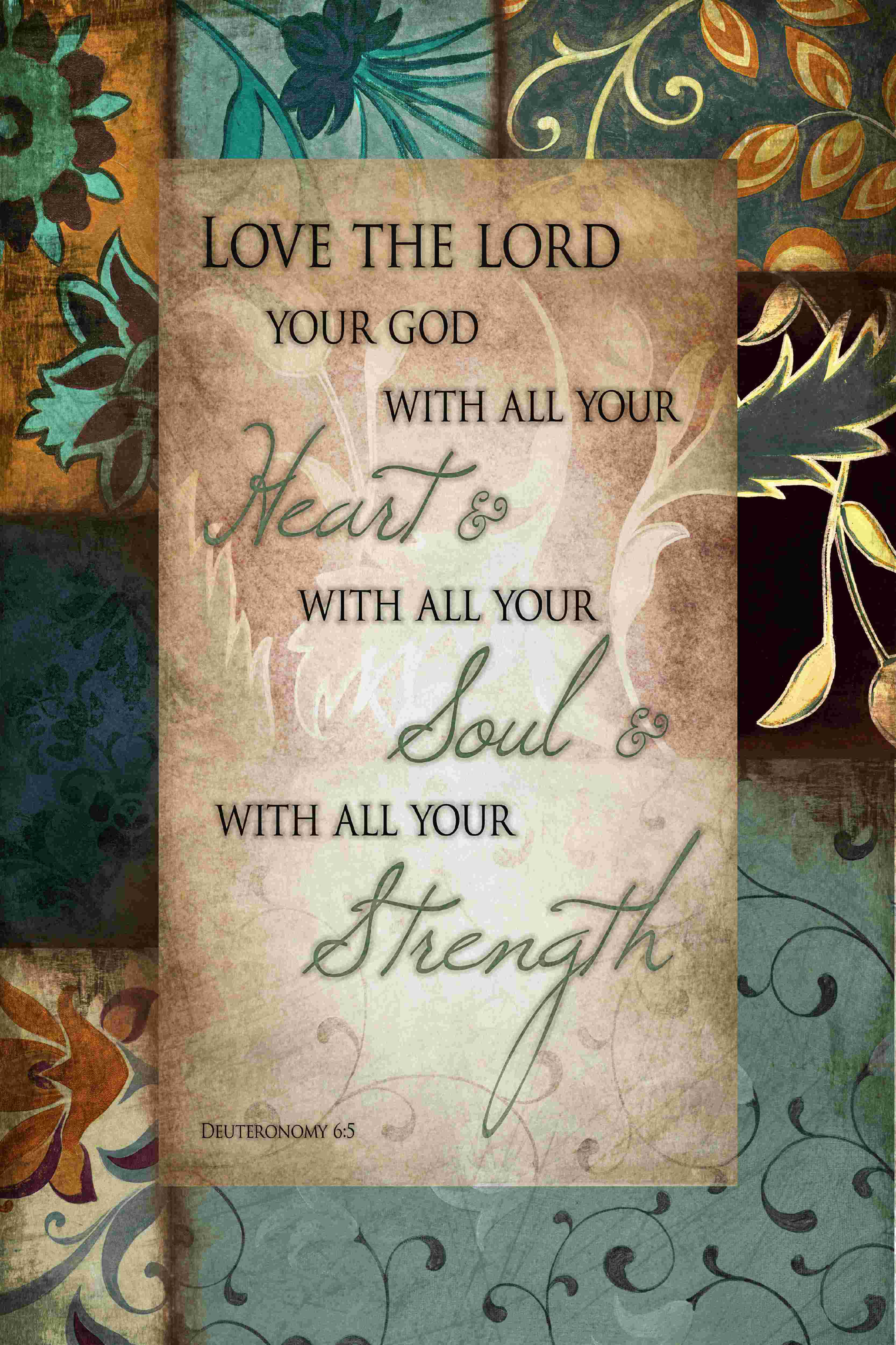 Trinx Love The Lord With All Your Heart - Wrapped Canvas Print | Wayfair