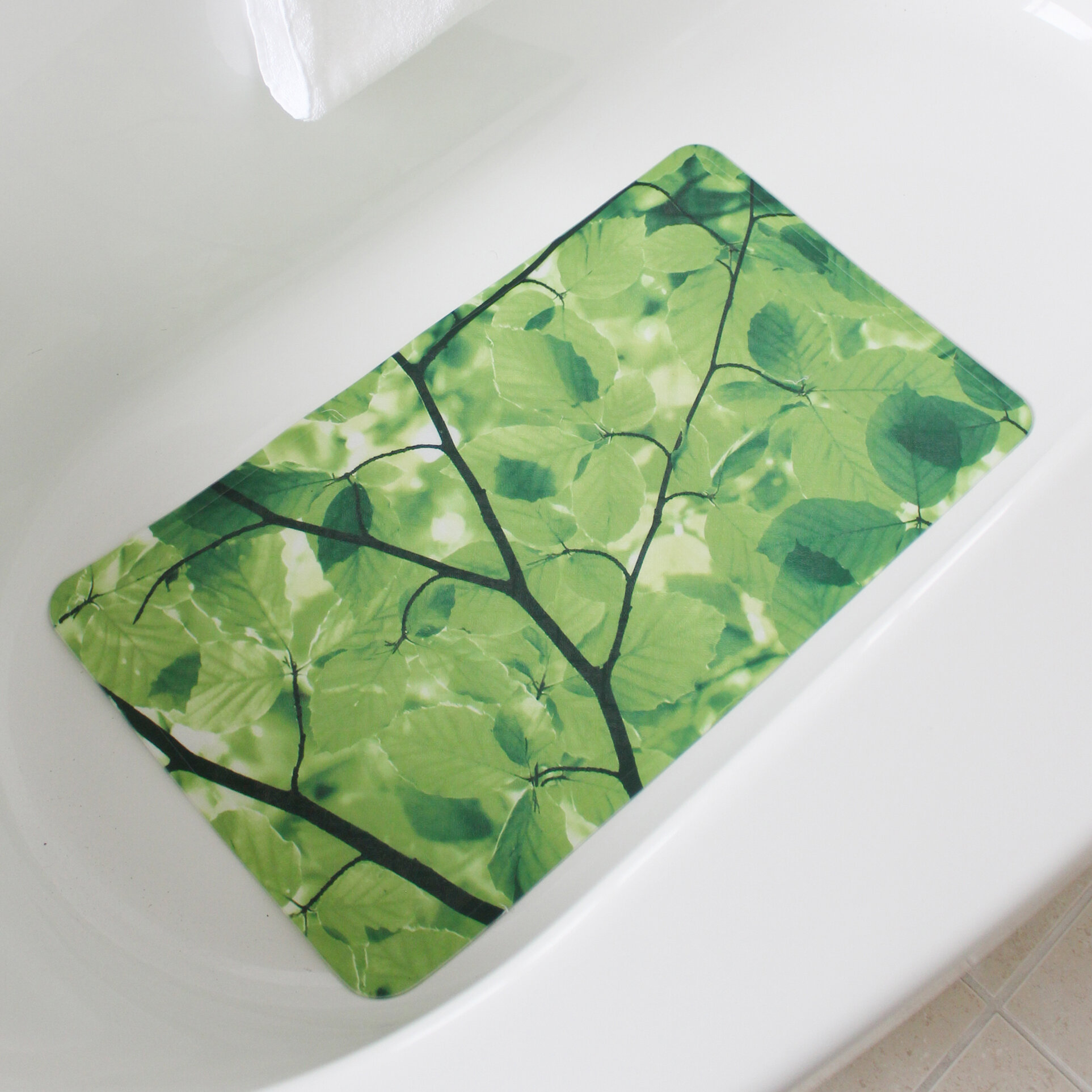 Latitude Run Baringer Tree Pop Fabric Printed Pvc Soft Bathtub Non