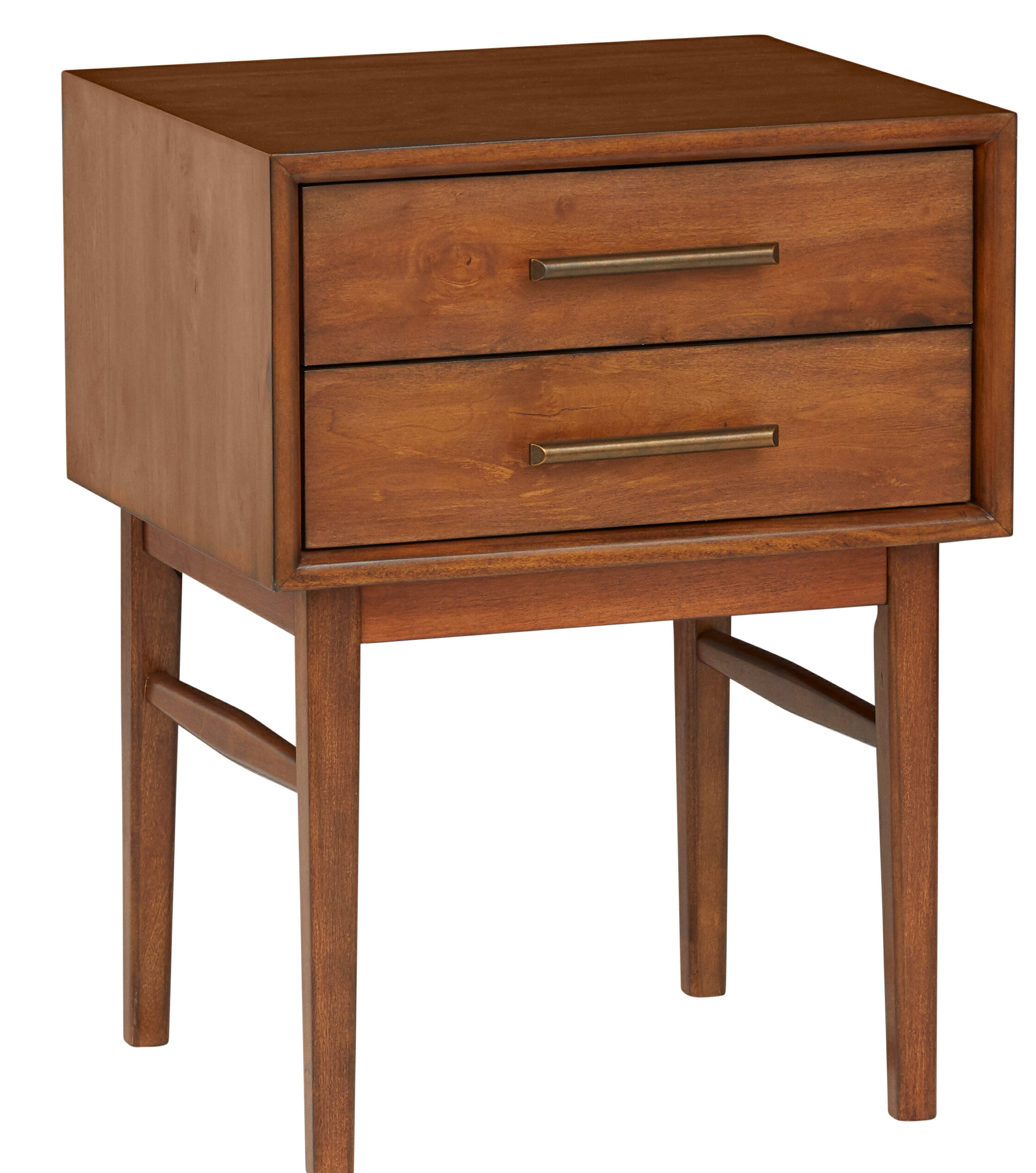 Domina 2 Drawer Nightstand In Walnut Allmodern