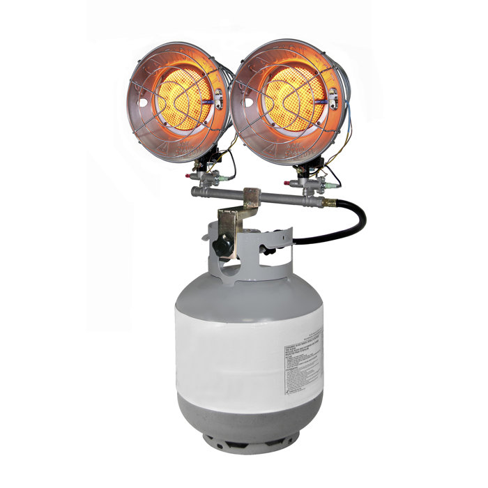 Home Garden Indoor Outdoor Dual Burner Propane Heater 31600btu