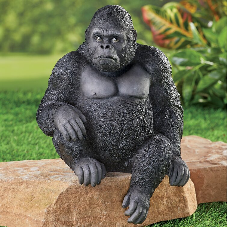 Brass Gorilla Figurine Statue Wild Animal Gorilla Figurines Decoration Ornament