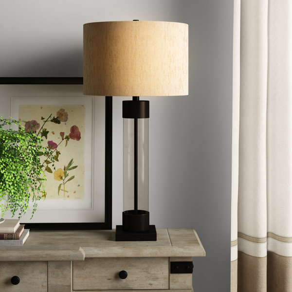 etched birches table lamp