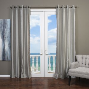 Mia Solid Semi-Sheer Grommet Single Curtain Panel