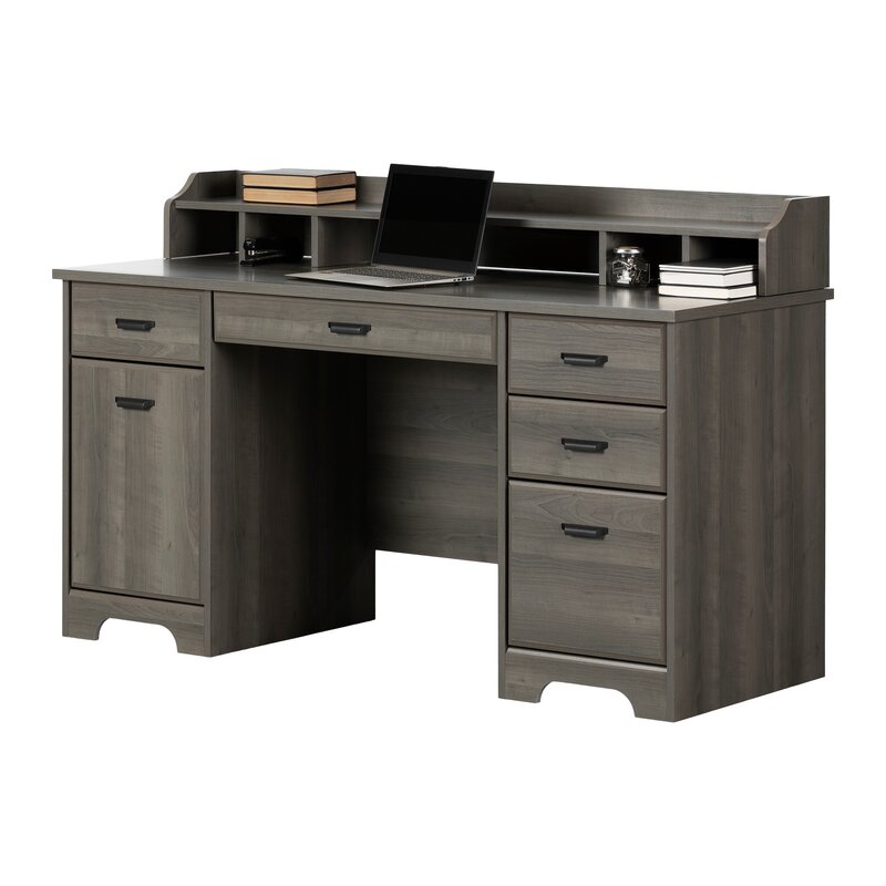 South Shore Versa Executive Desk with Hutch | Wayfair