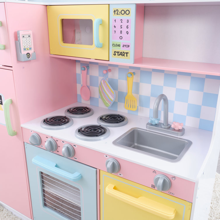 large pastel play kitchen