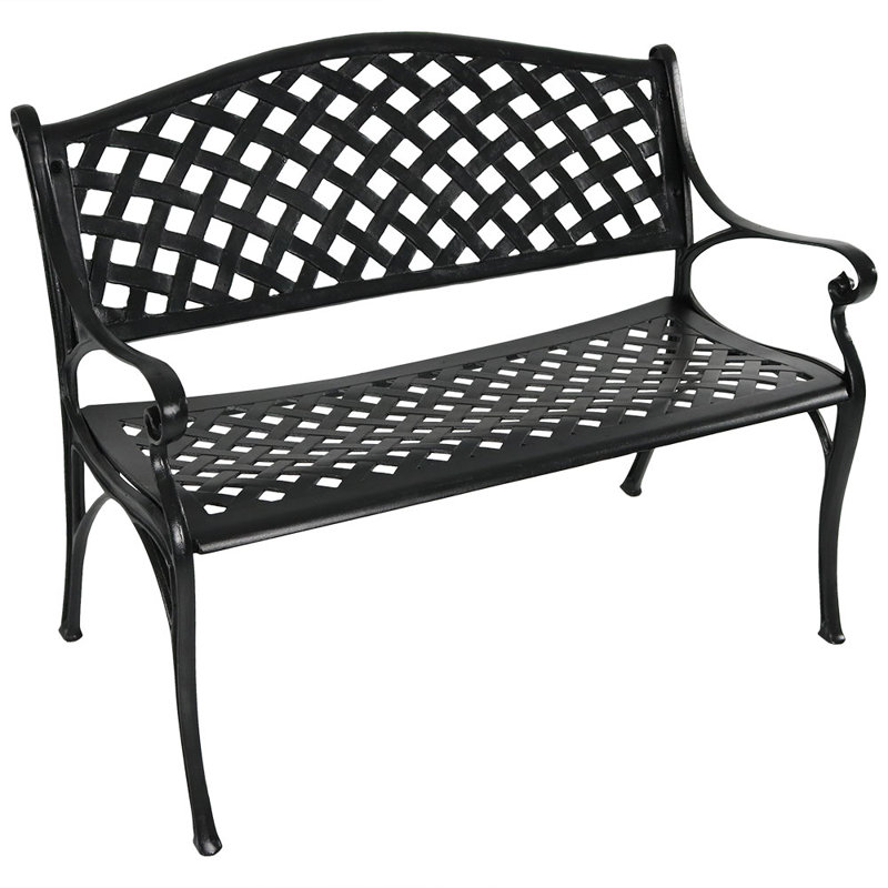 Alcott Hill Ismenia Checkered Outdoor Cast Aluminum Patio Garden