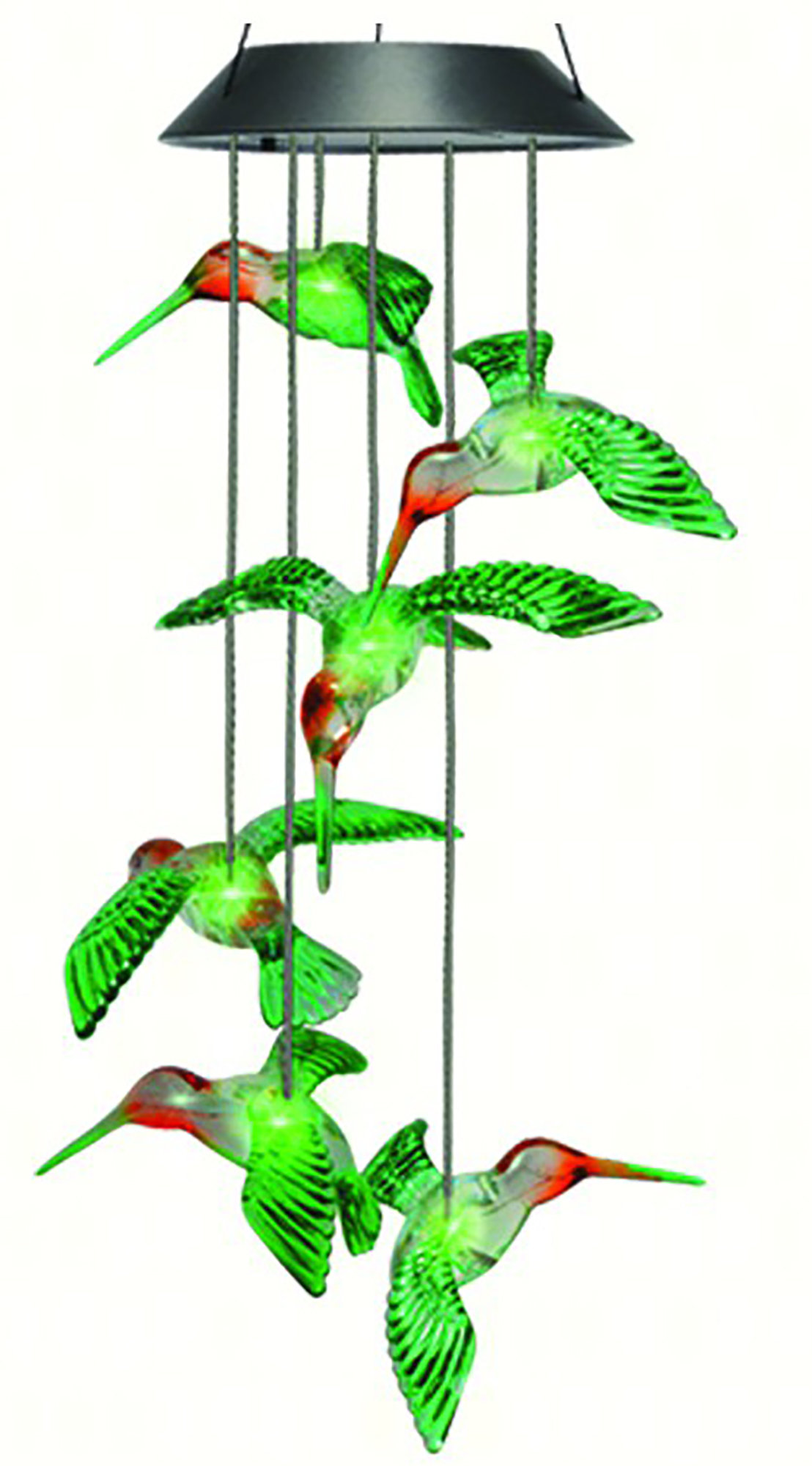 Freeport Park Jakin Solar Painted Hummingbird Mobile Wind Chime