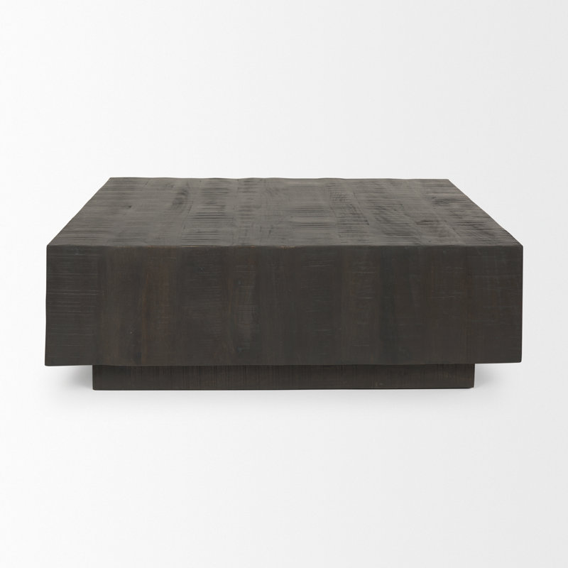 Attleboro Solid Wood Square Coffee Table Color: Dark Brown, Size: 16" H x 48" L x 48" W
