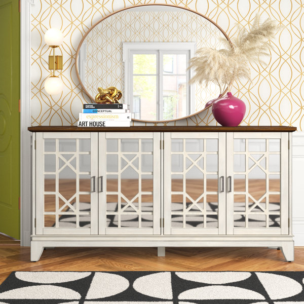 credenza mirrored sideboard